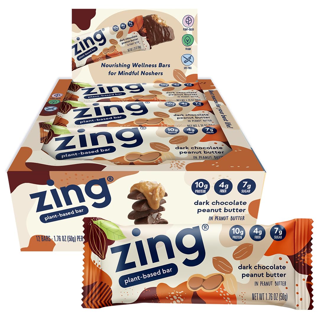 Foto 2 pulgar | Protein Bars Zing Con Chocolate Negro Y Mantequilla De Cacahuete Vegana X12 - Venta Internacional.