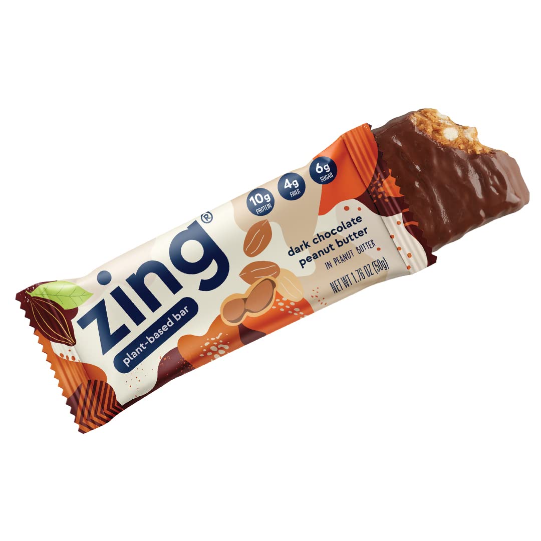 Foto 7 pulgar | Protein Bars Zing Con Chocolate Negro Y Mantequilla De Cacahuete Vegana X12 - Venta Internacional.