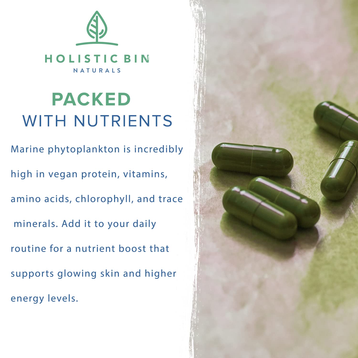 Foto 3 | Cápsulas De Fitoplancton Marino Holistic Bin Vegan Omega 3 - Venta Internacional.