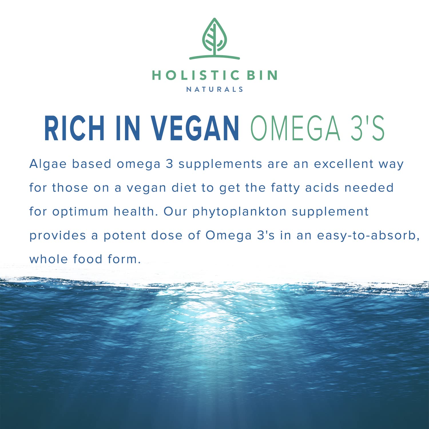 Foto 6 pulgar | Cápsulas De Fitoplancton Marino Holistic Bin Vegan Omega 3 - Venta Internacional.
