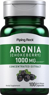 Foto 1 | Suplemento Piping Rock, Cápsulas De Bayas De Aronia, 1000 Mg, 100 Píldoras - Venta Internacional.