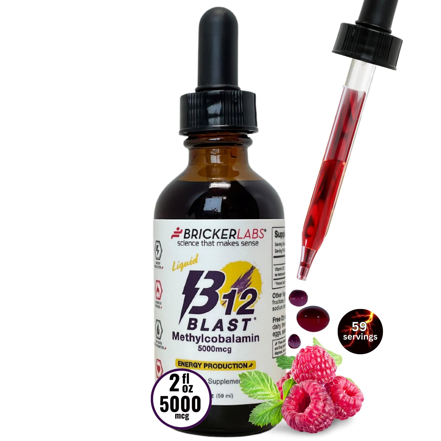 Foto 2 pulgar | Suplemento De Metilcobalamina B12 Blast De Bricker Labs 5000 Mcg - Venta Internacional.