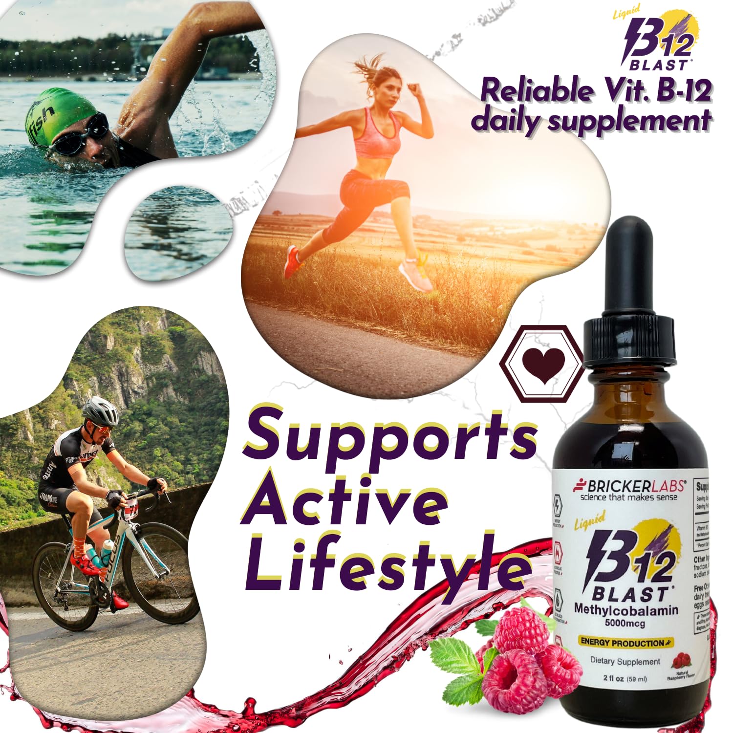 Foto 4 pulgar | Suplemento De Metilcobalamina B12 Blast De Bricker Labs 5000 Mcg - Venta Internacional.