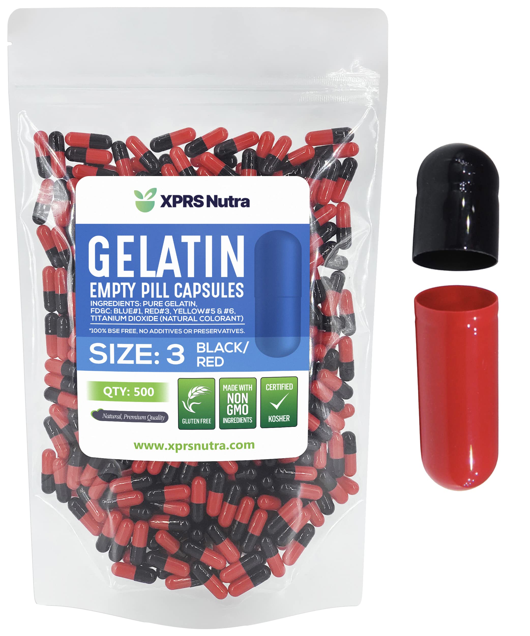 Foto 2 pulgar | Cápsulas Vacías Xprs Nutra Tamaño 3, Cápsulas De Gelatina De 500 Unidades - Venta Internacional.
