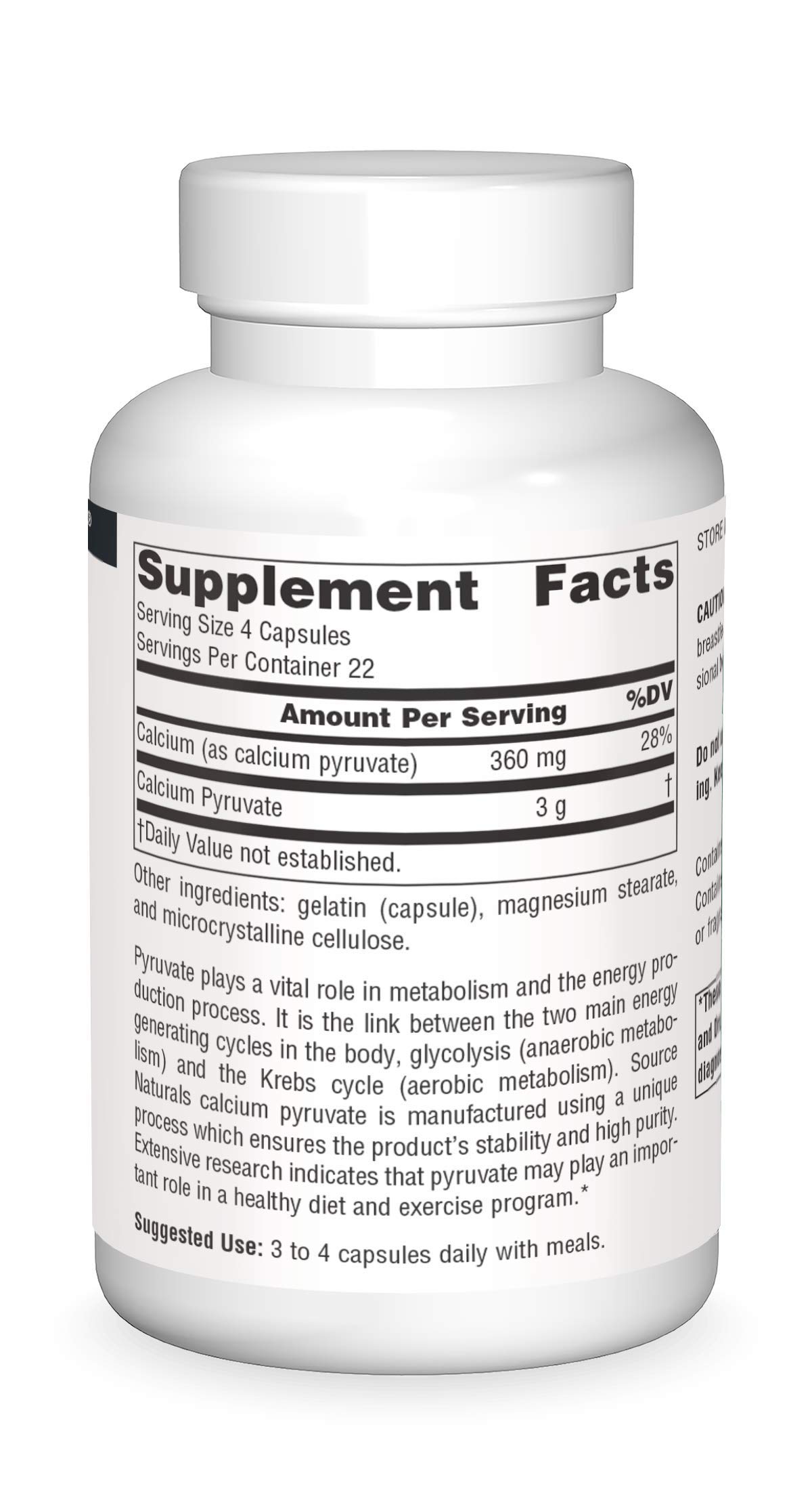 Foto 4 pulgar | Supplement Source Naturals Pyruvate Power 750 Mg 90 Cápsulas - Venta Internacional.