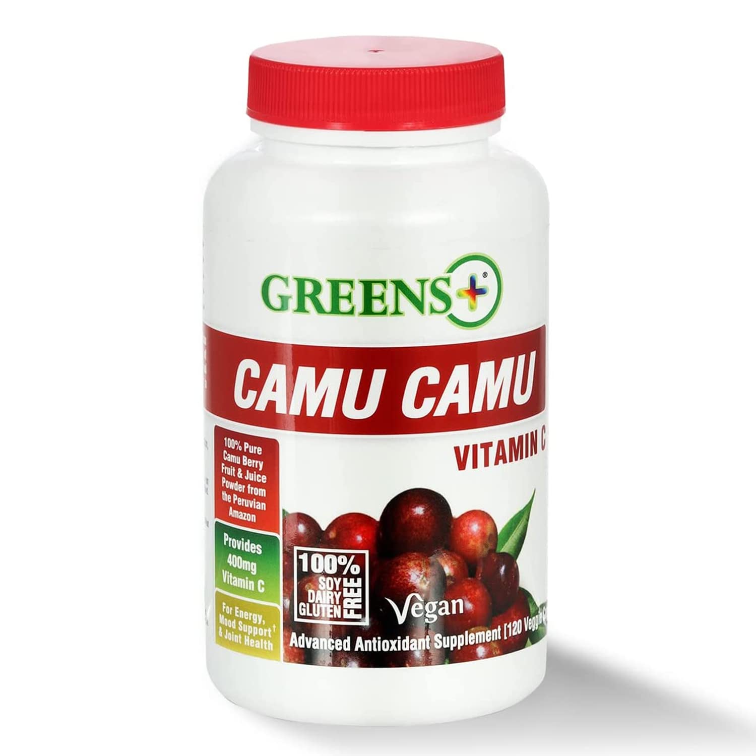 Foto 2 pulgar | Suplemento Greens+ Superfruit Amazon Camu Berry 400 Mg C 120 Cápsulas - Venta Internacional.