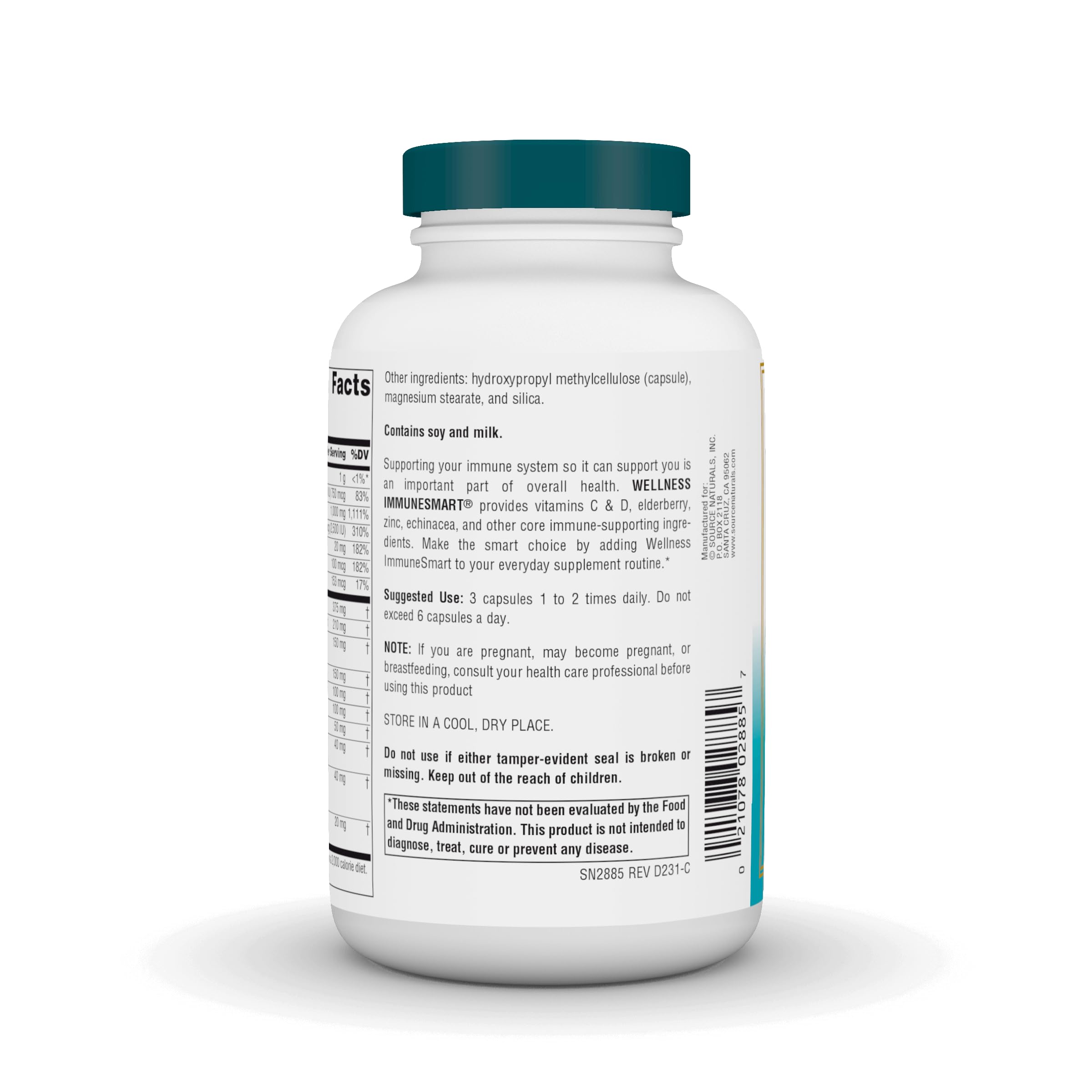 Foto 4 pulgar | Supplement Source Naturals Wellness Immunesmart 180 Cápsulas - Venta Internacional.
