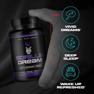 Foto 2 | Suplemento Para Dormir Gorilla Mind Dream 120 Cápsulas - Venta Internacional.