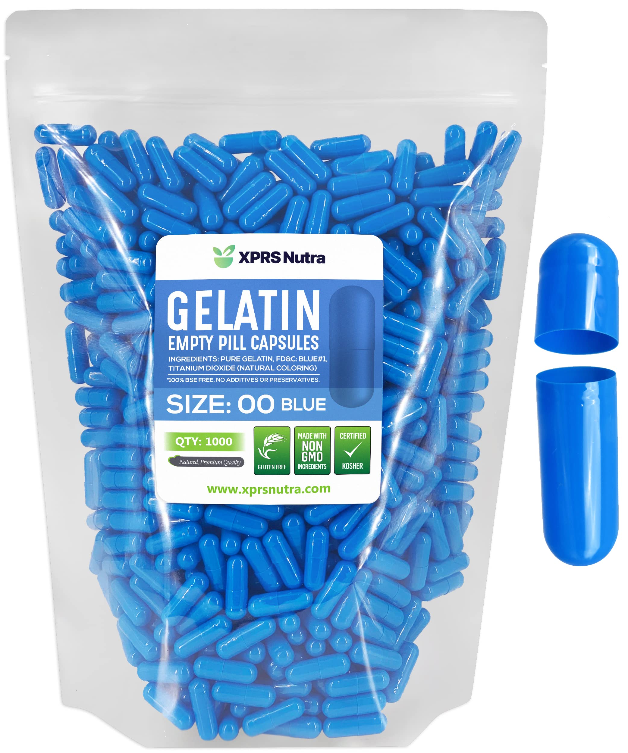 Foto 2 pulgar | Cápsulas Vacías De Gelatina Xprs Nutra, Tamaño 00, 1000 Unidades - Venta Internacional.
