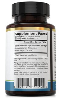 Foto 3 | Suplemento De Algas Verdes Azules Klamath De Florida Herbal Pharmacy - Venta Internacional.