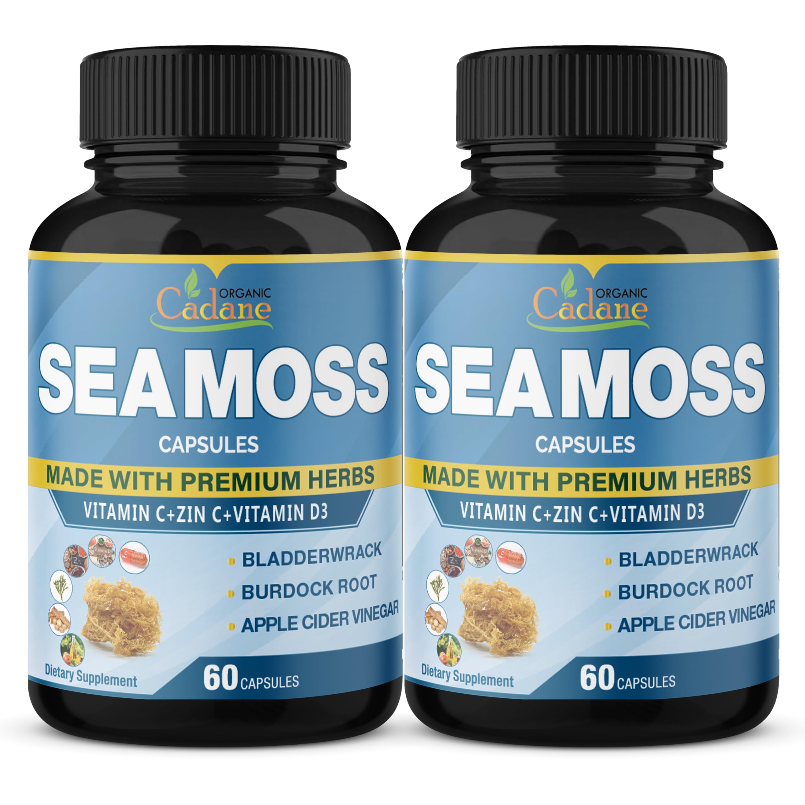Foto 1 | Suplemento Orgánico Cadane Irish Sea Moss En Cápsulas X120 - Venta Internacional.