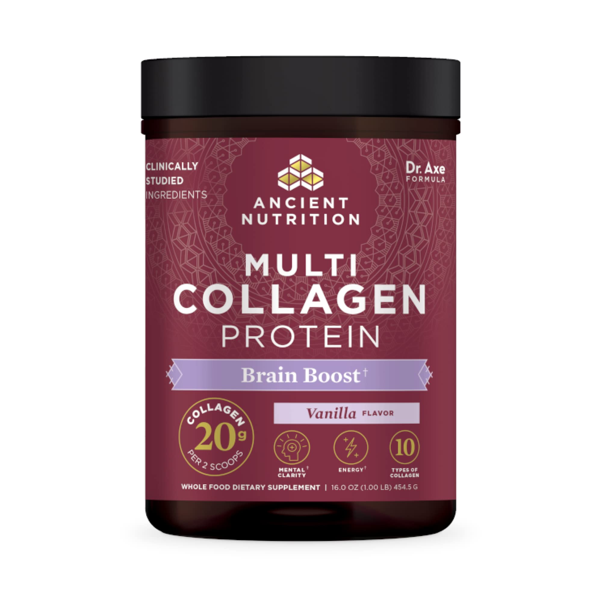 Foto 1 | Colágeno En Polvo Ancient Nutrition Brain Boost Vanilla 45 Dosis - Venta Internacional.