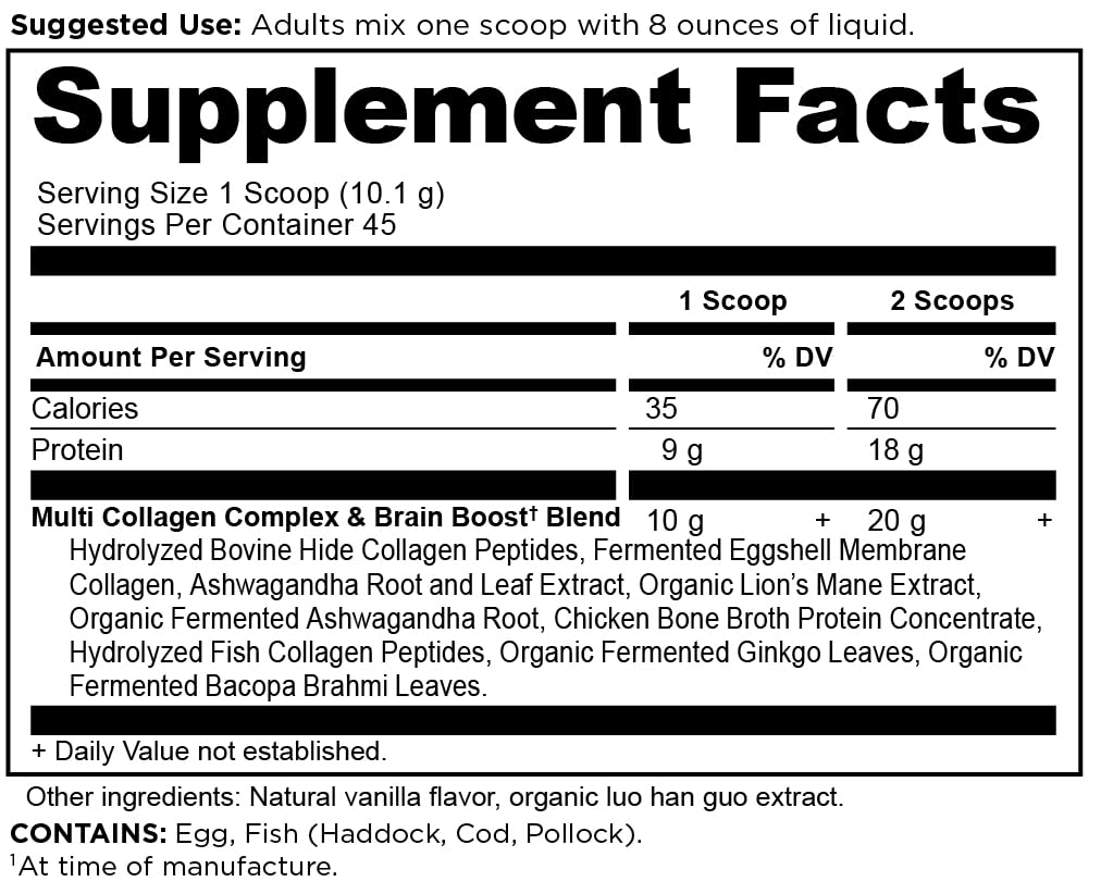 Foto 3 pulgar | Colágeno En Polvo Ancient Nutrition Brain Boost Vanilla 45 Dosis - Venta Internacional.