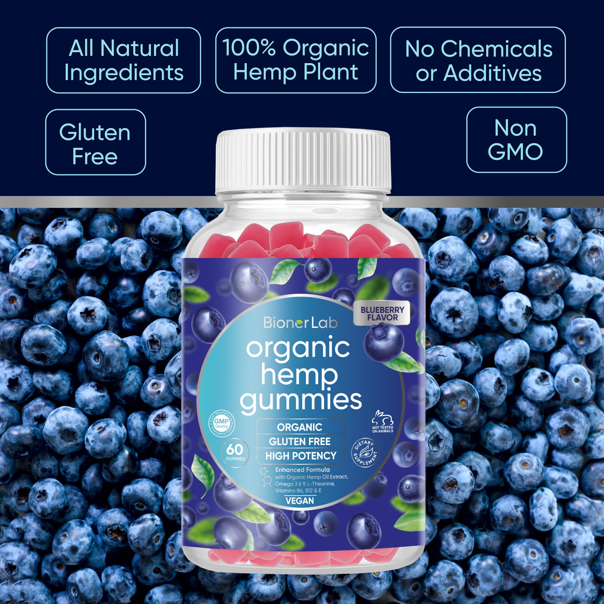 Foto 5 pulgar | Suplemento Bionerlab Premium Organic Gomies Para Hombres Y Mujeres Adultos - Venta Internacional.