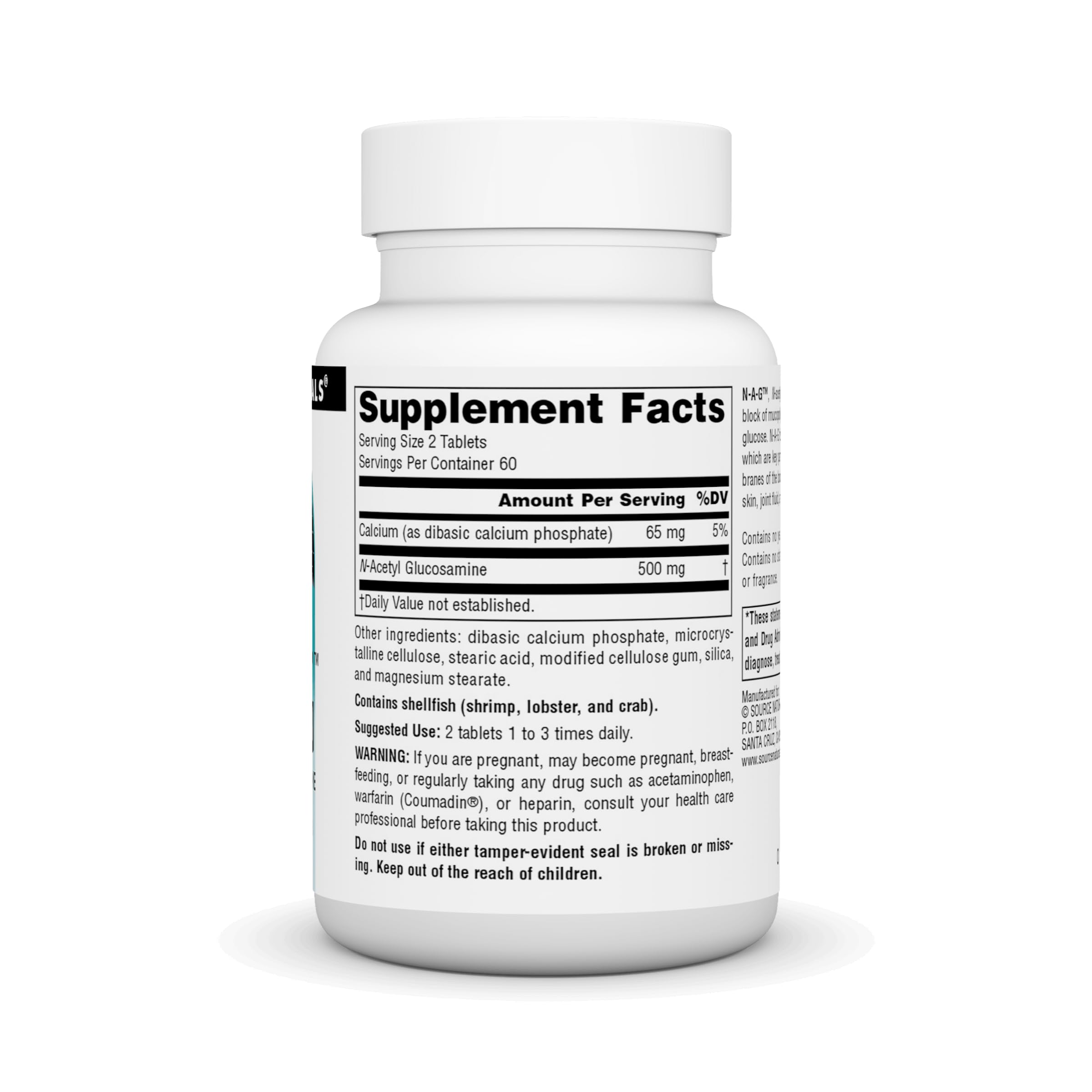Foto 3 pulgar | Supplement Source Naturals N-a-g 250 Mg De N-acetil Glucosamina - Venta Internacional.