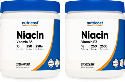Foto 1 | Suplemento Nutricost De Niacina Y Vitamina B3 En Polvo, 250 G (paquete De 2) - Venta Internacional.