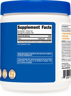 Foto 4 | Suplemento Nutricost De Niacina Y Vitamina B3 En Polvo, 250 G (paquete De 2) - Venta Internacional.