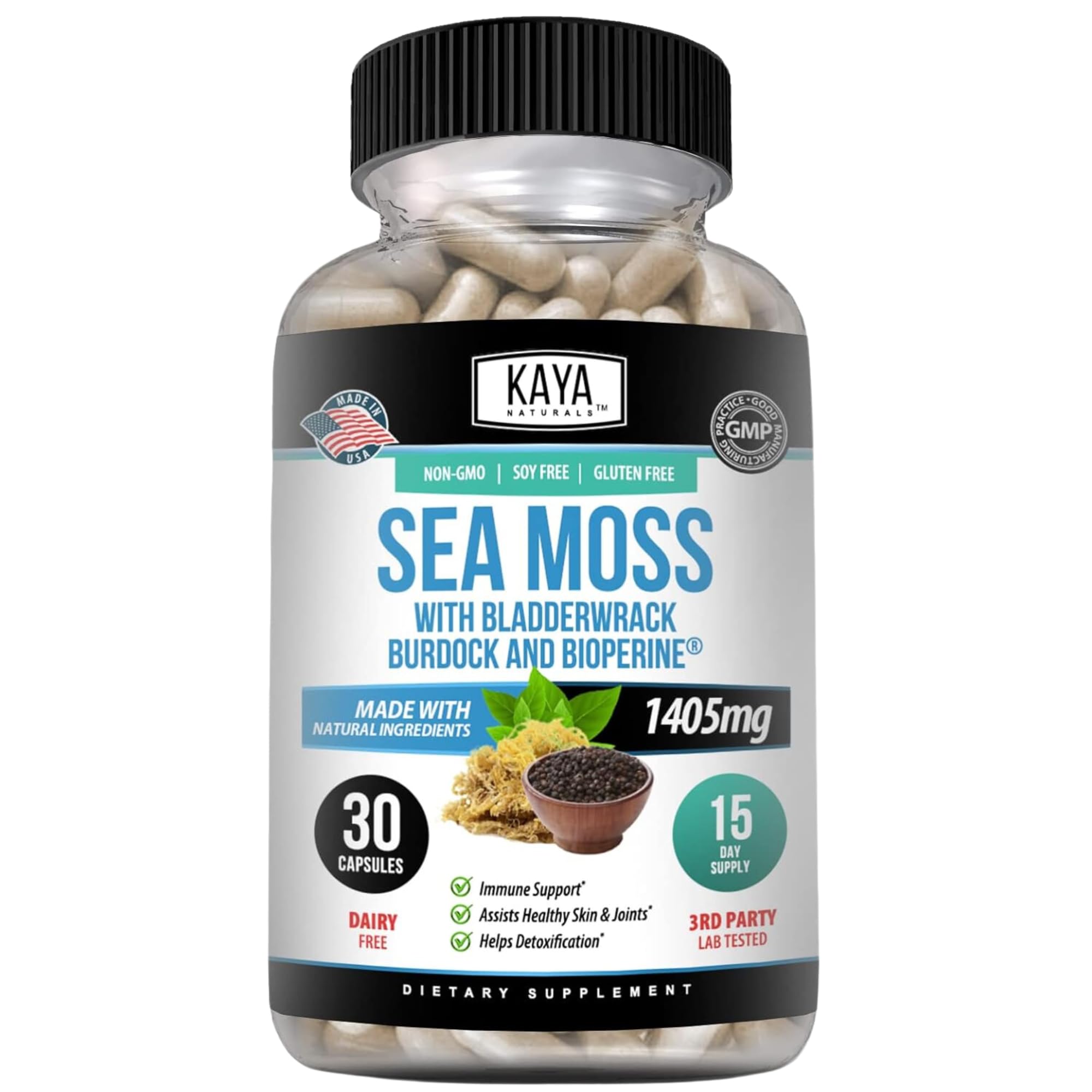 Foto 2 pulgar | Suplemento Kaya Naturals Sea Moss Mobility 30 Cápsulas - Venta Internacional.