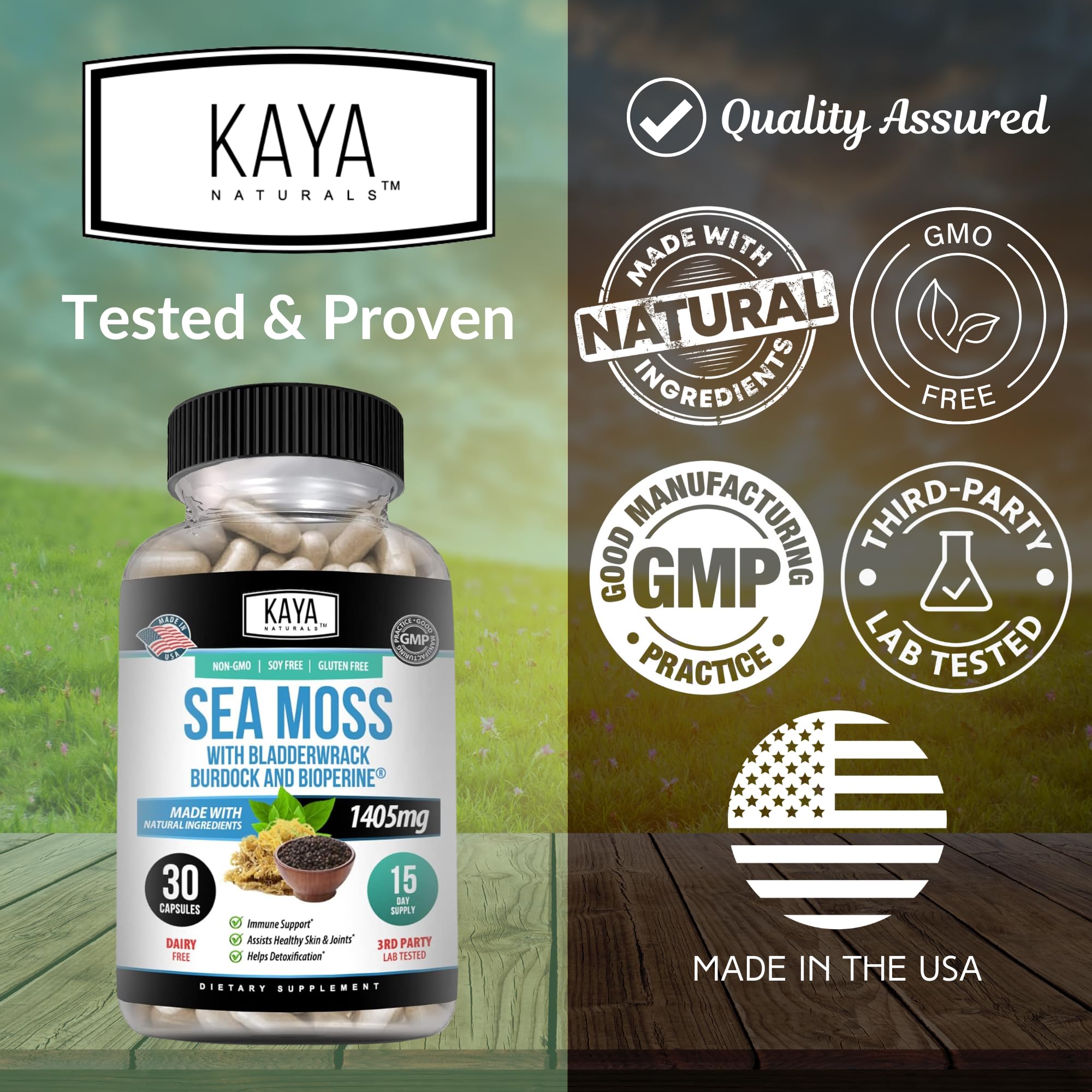 Foto 4 | Suplemento Kaya Naturals Sea Moss Mobility 30 Cápsulas - Venta Internacional.