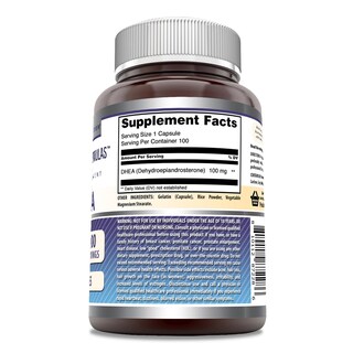 Foto 2 | Supplement Amazing Formulas Dhea, Cápsulas De 100 Mg, 100 Unidades - Venta Internacional.