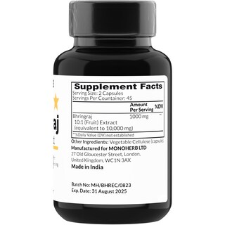 Foto 2 | Suplemento Monoherb Bhringraj Extract 1000 Mg 90 Cápsulas - Venta Internacional.
