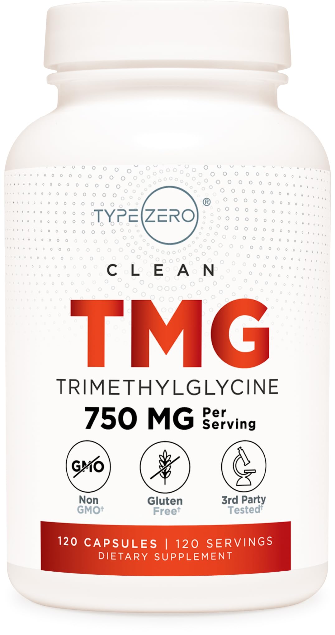 Foto 2 pulgar | Tipo De Suplemento Zero Clean Tmg Trimetilglicina 750 Mg 120 Cápsulas - Venta Internacional.