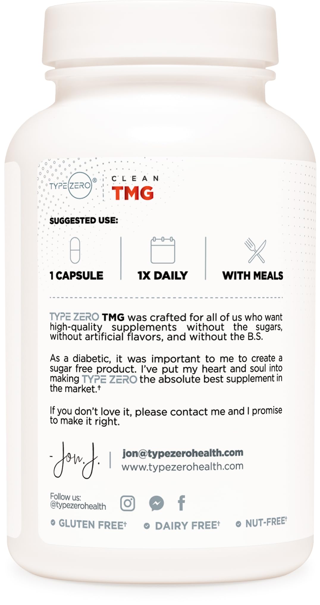 Foto 4 pulgar | Tipo De Suplemento Zero Clean Tmg Trimetilglicina 750 Mg 120 Cápsulas - Venta Internacional.