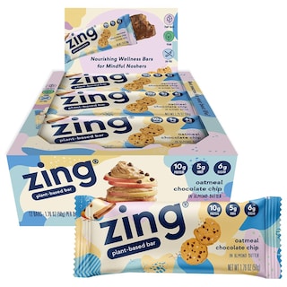 Foto 1 | Barritas Proteicas Zing De Avena Con Chispas De Chocolate Veganas 12 Unidades - Venta Internacional.