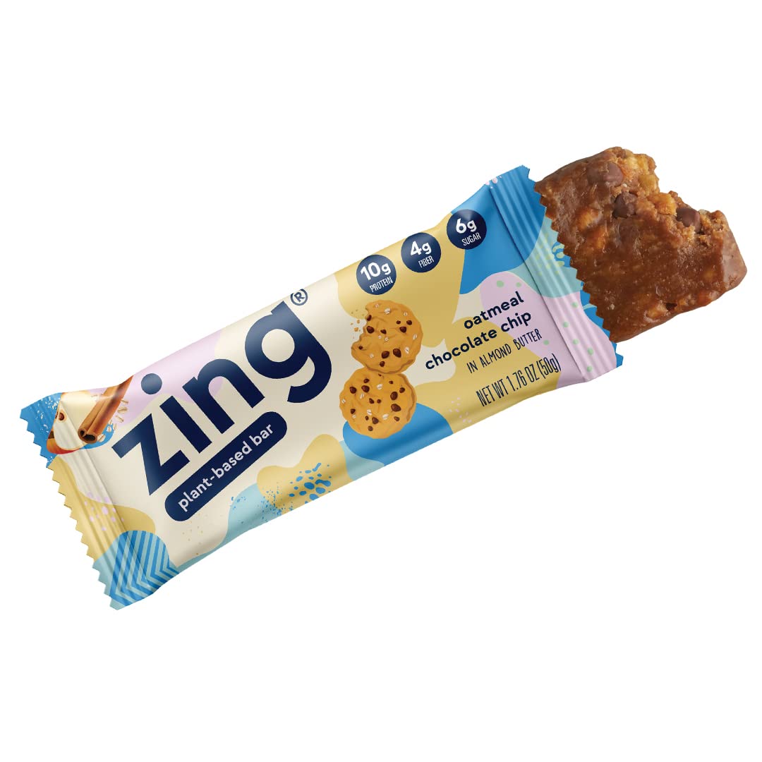 Foto 6 pulgar | Barritas Proteicas Zing De Avena Con Chispas De Chocolate Veganas 12 Unidades - Venta Internacional.