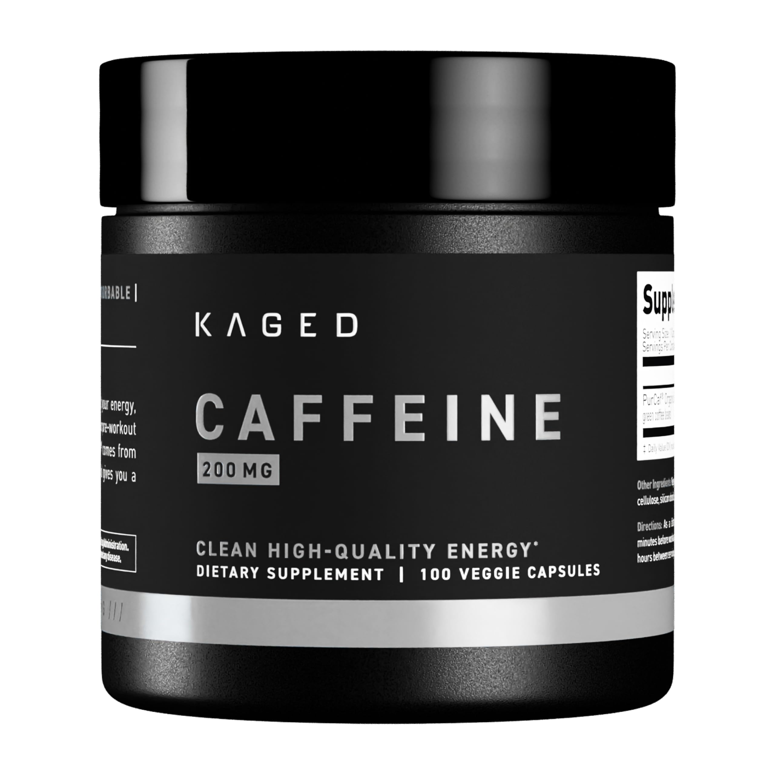 Foto 2 pulgar | Suplemento De Cafeína Kaged Purcaf 200 Mg 100 Píldoras Orgánicas - Venta Internacional.