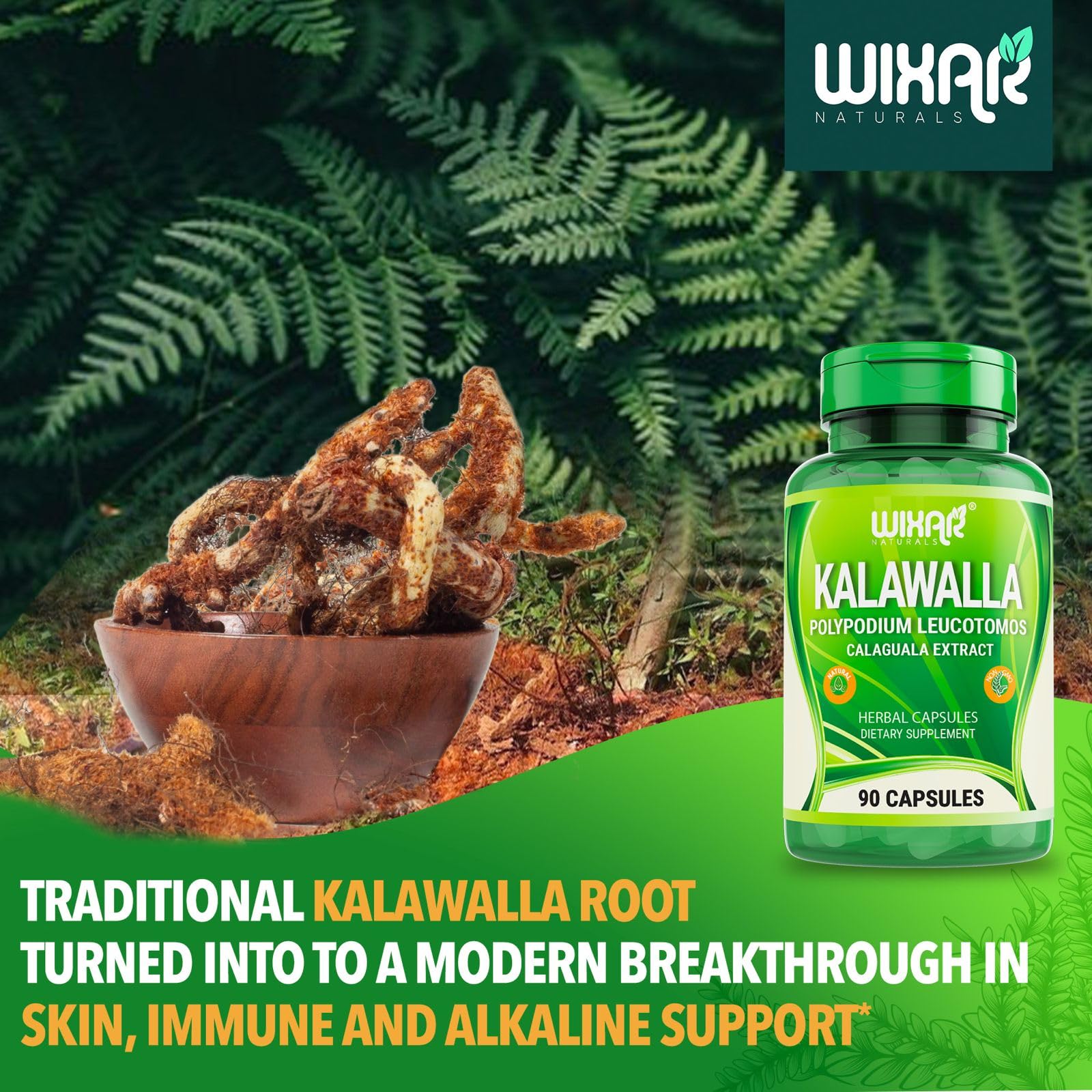 Foto 2 | Suplementos Wixar Naturals Kalawalla Capsules 90 Cápsulas - Venta Internacional.