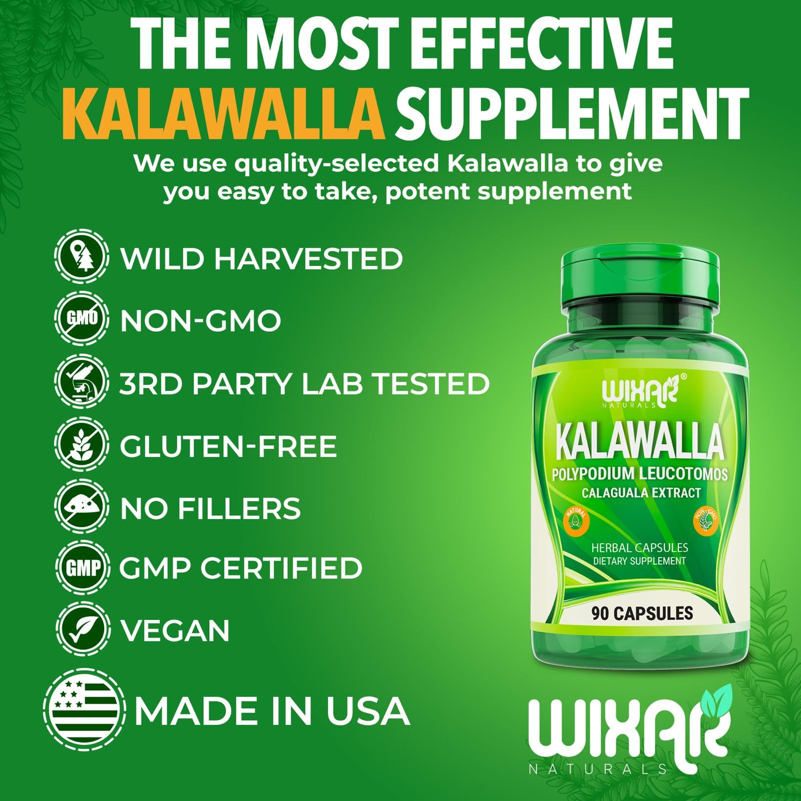 Foto 5 | Suplementos Wixar Naturals Kalawalla Capsules 90 Cápsulas - Venta Internacional.