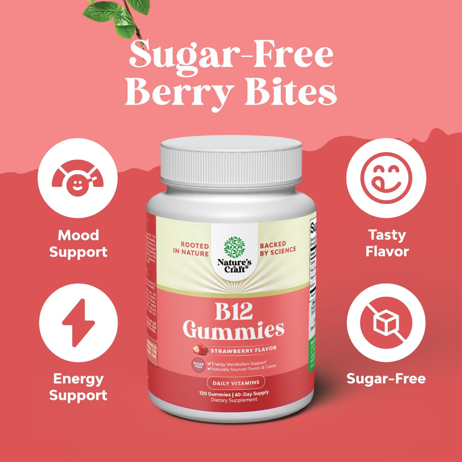 Foto 4 pulgar | Gomitas De Vitamina B12 Natures Craft, 1000 Mcg Para Adultos, 120 Unidades - Venta Internacional.