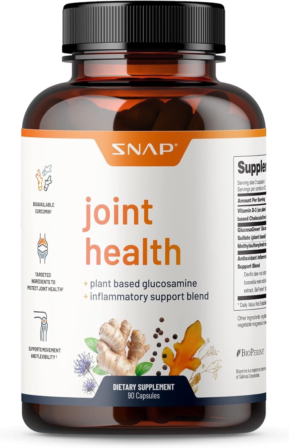 Foto 2 pulgar | Suplemento De Apoyo A La Salud De Las Articulaciones Snap Supplements 90 Cápsulas - Venta Internacional.