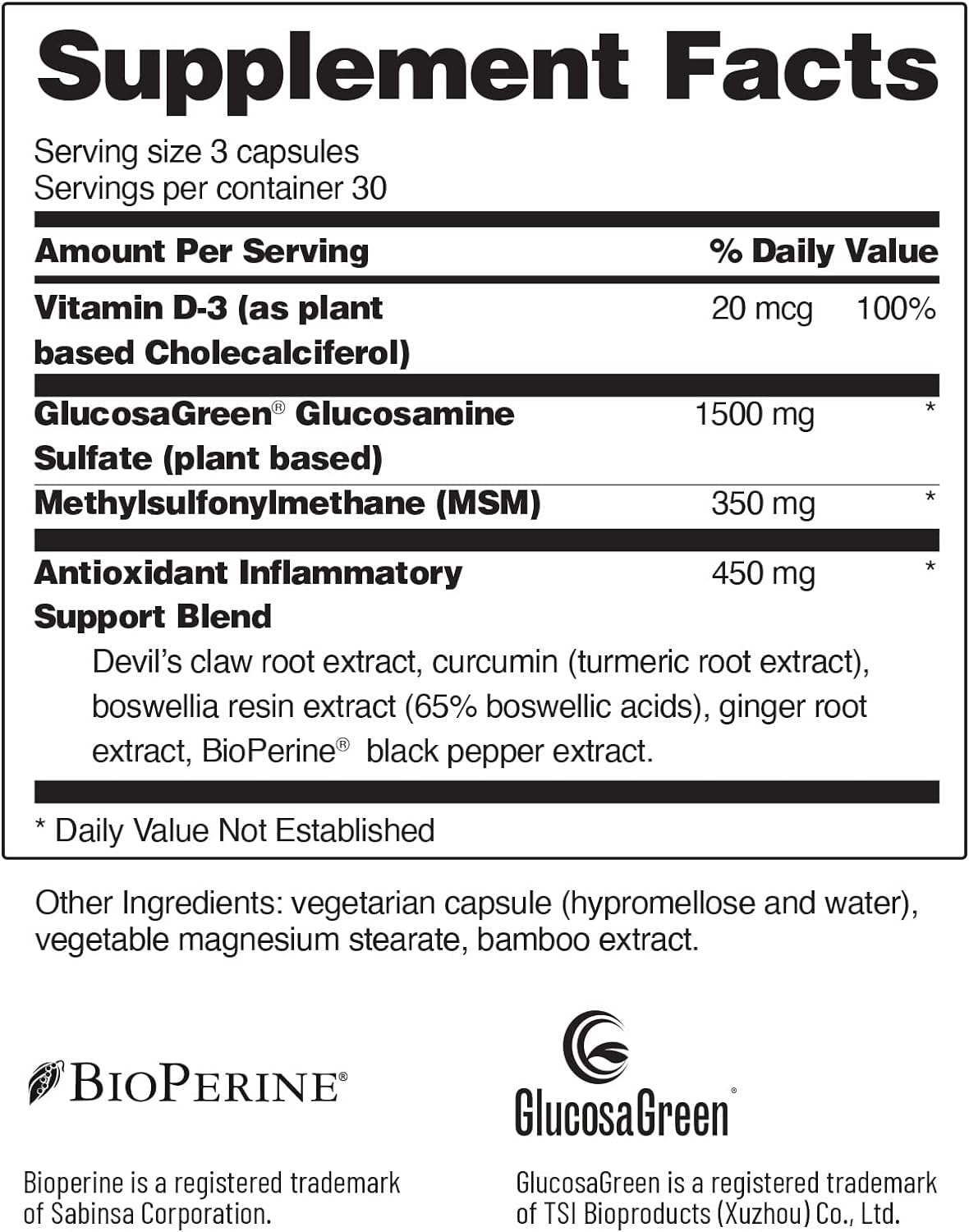 Foto 3 pulgar | Suplemento De Apoyo A La Salud De Las Articulaciones Snap Supplements 90 Cápsulas - Venta Internacional.