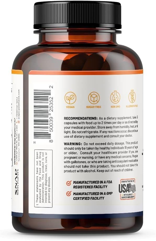 Foto 4 pulgar | Suplemento De Apoyo A La Salud De Las Articulaciones Snap Supplements 90 Cápsulas - Venta Internacional.