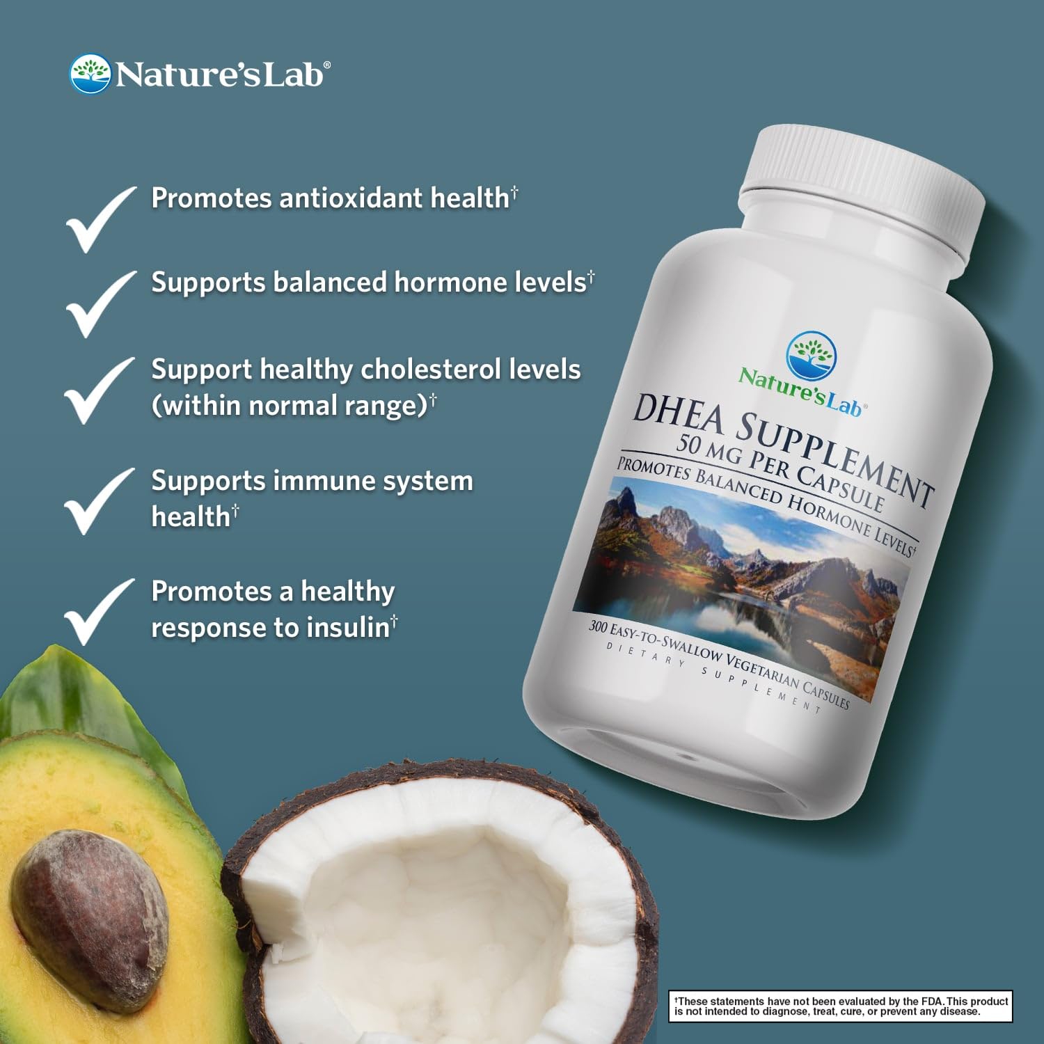 Foto 3 pulgar | Suplemento Nature's Lab Dhea 50 Mg 300 Cápsulas - Venta Internacional.