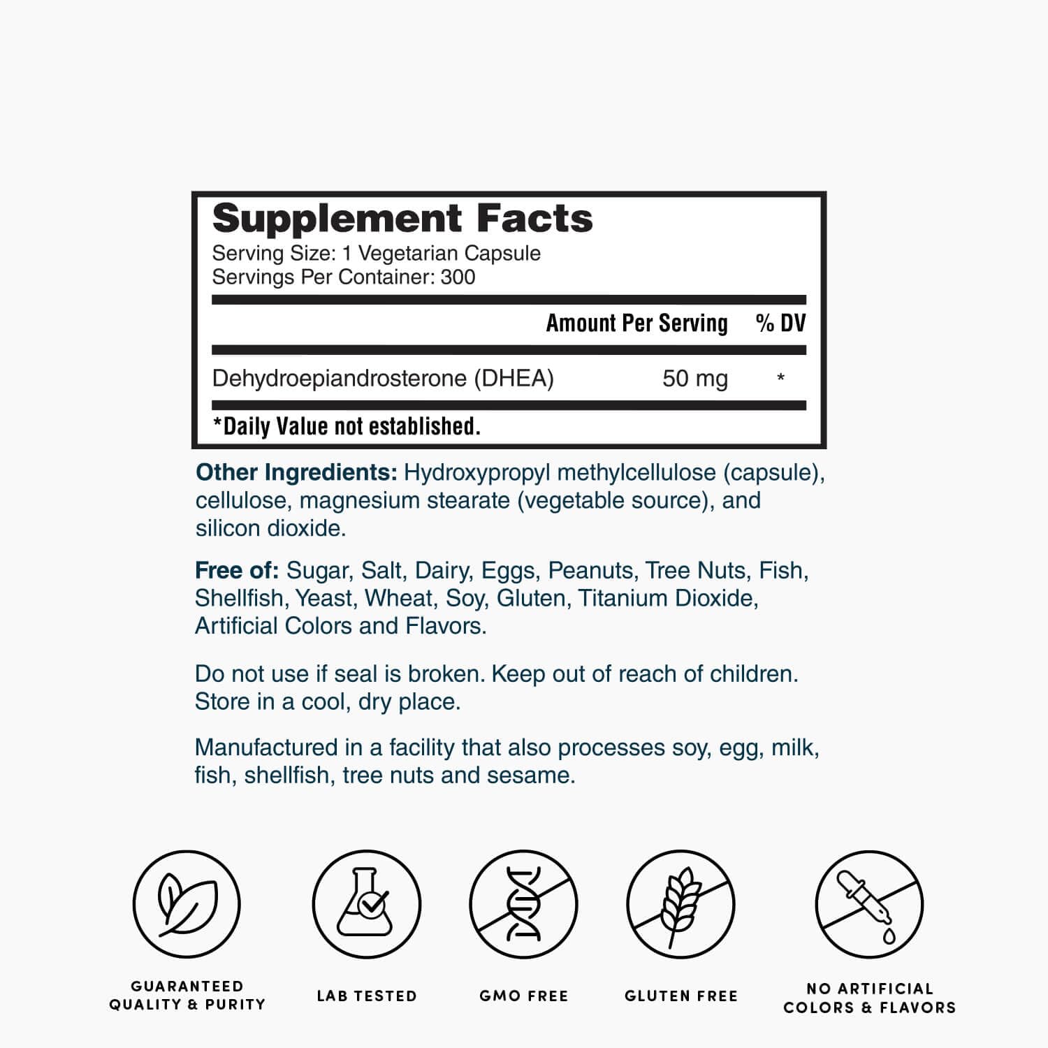 Foto 7 pulgar | Suplemento Nature's Lab Dhea 50 Mg 300 Cápsulas - Venta Internacional.