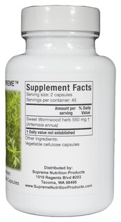 Foto 2 | Supreme Nutrition Artemisia Supreme 90 Cápsulas Vegetarianas - Venta Internacional.