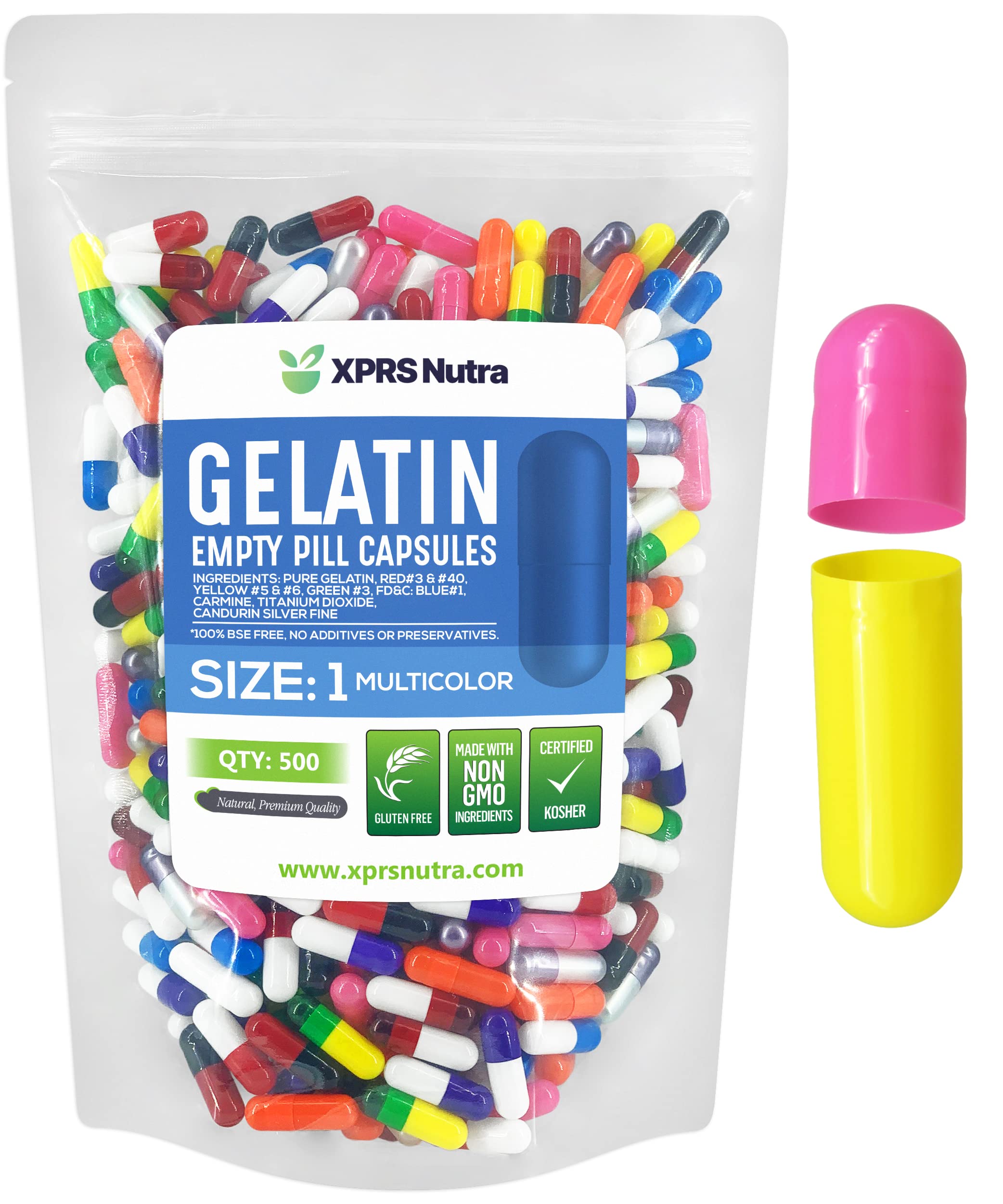 Foto 2 pulgar | Cápsulas Vacías Xprs Nutra Tamaño 1: Cápsulas De Gelatina De 500 Unidades - Venta Internacional.