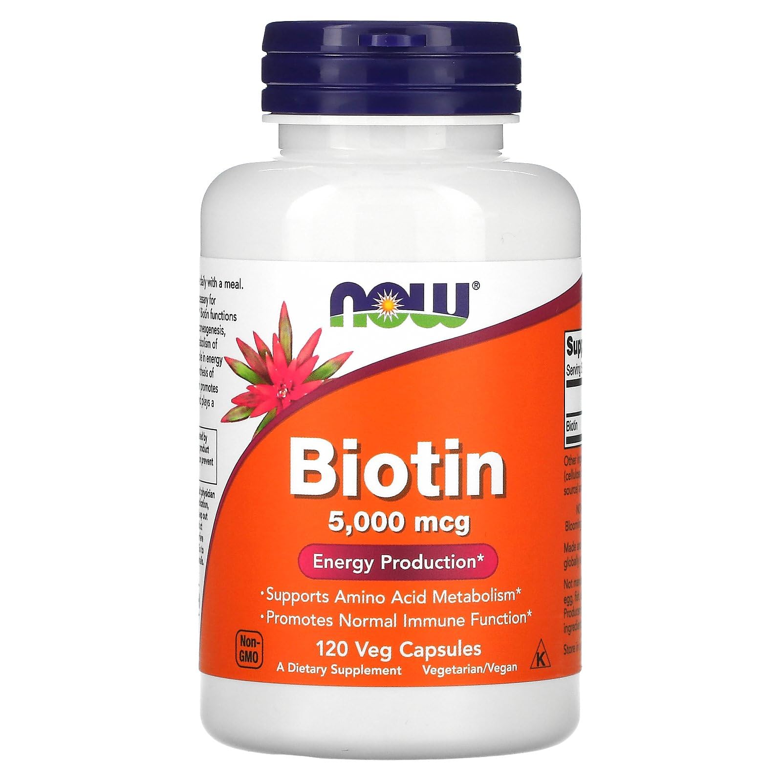 Foto 2 pulgar | Suplemento Now Foods Biotina 120 Unidades - Venta Internacional