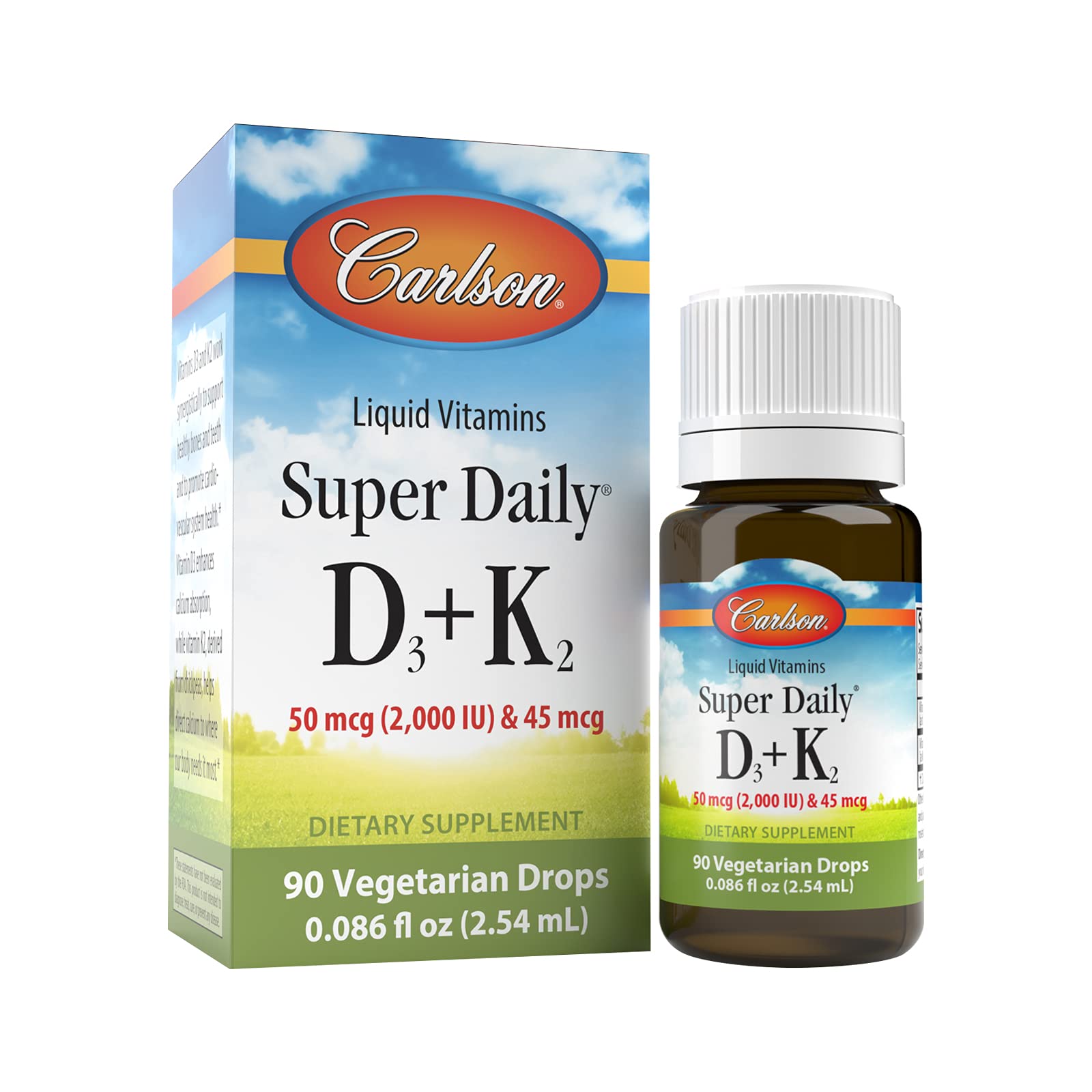Foto 2 pulgar | Suplemento Carlson Super Daily D3 + K2 50 mcg D3 45 mcg MK-7 - Venta Internacional