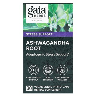 Foto 1 | Suplemento Gaia Herbs Con Raíz De Ashwagandha, 30 Cápsulas Líquidas Veganas - Venta Internacional.