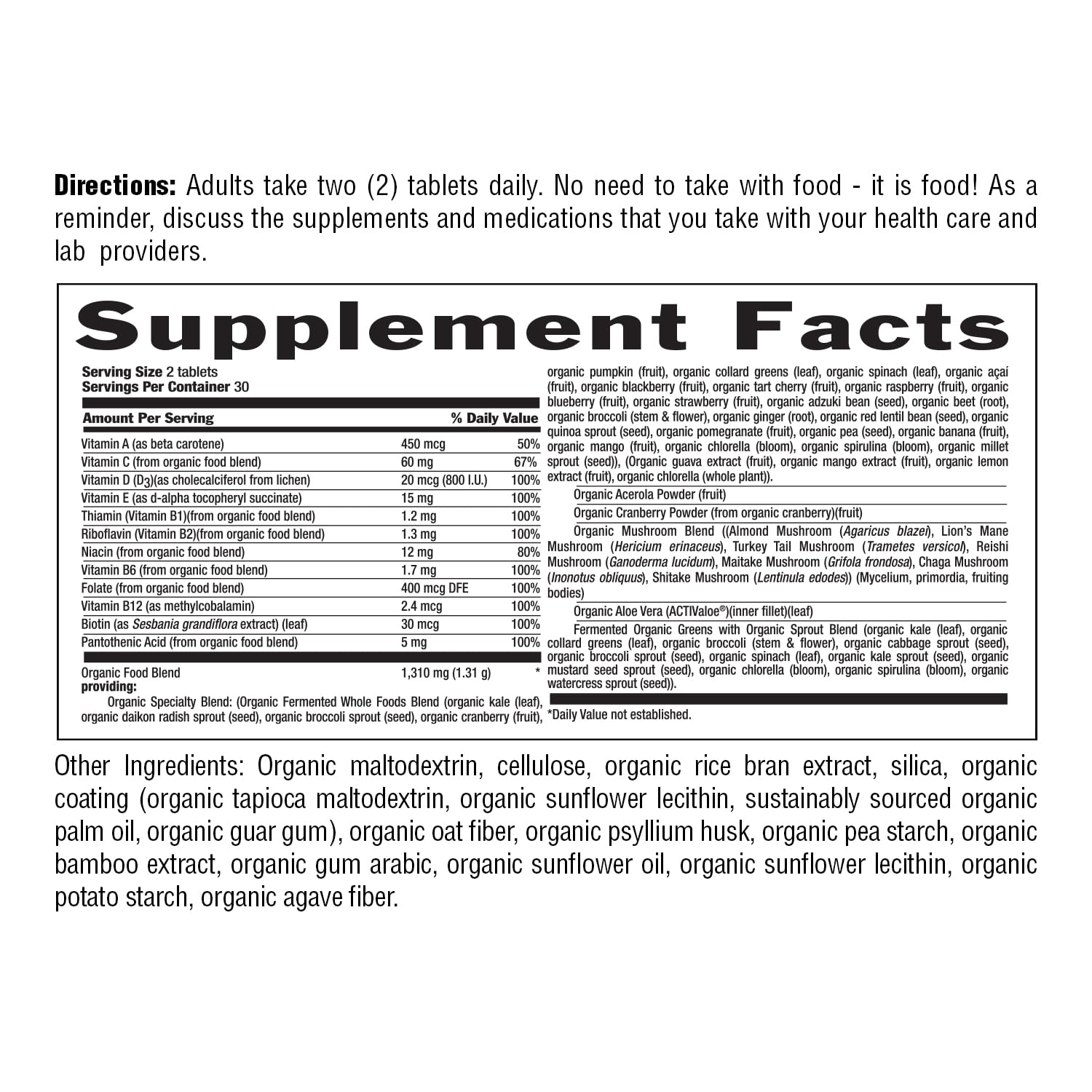 Foto 6 pulgar | Multivitamínico Country Life Realfood Organics 60 Capsulas - Venta Internacional
