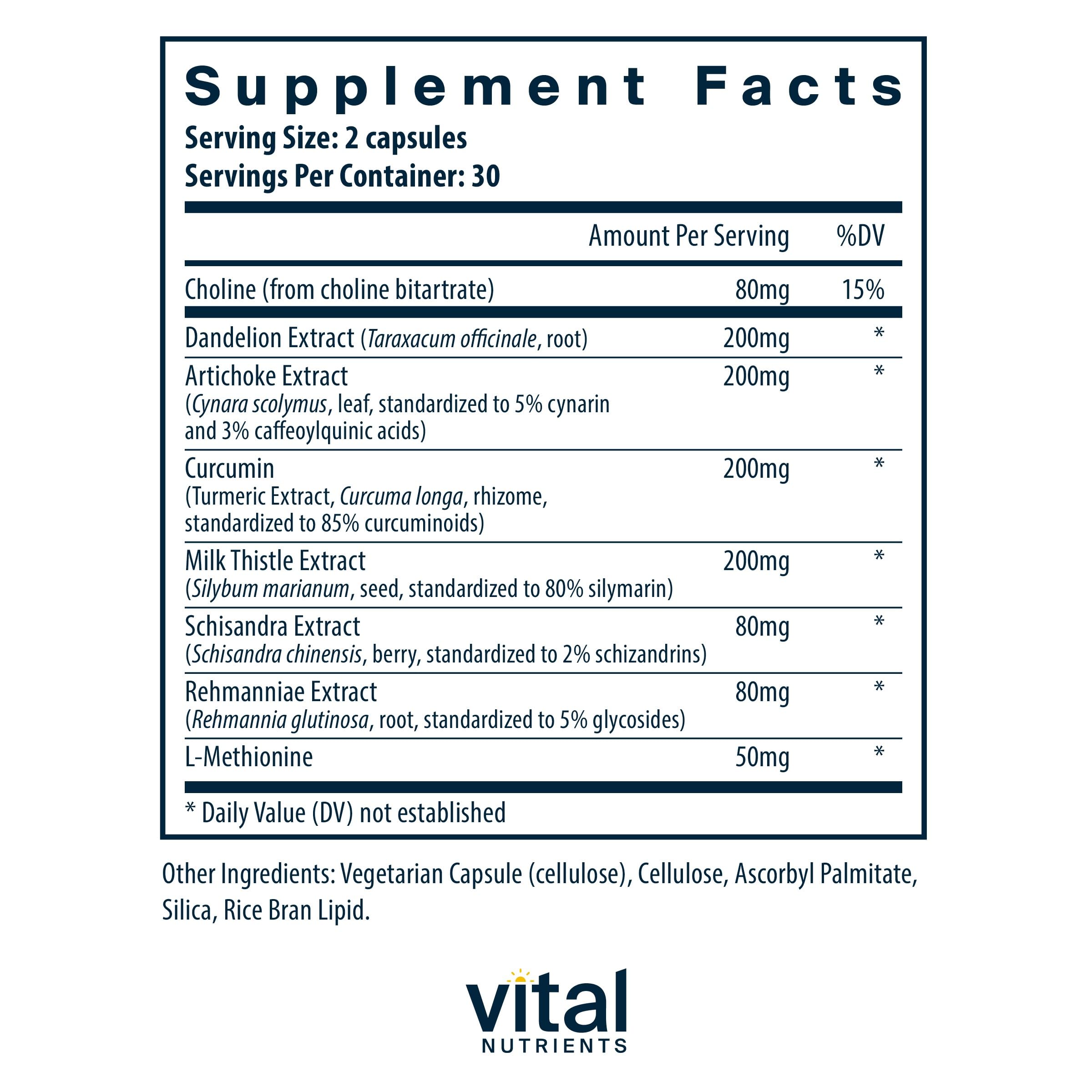 Foto 2 | Suplemento Vital Nutrients Liver Support 60 Cápsulas - Venta Internacional.