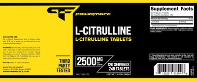 Foto 5 | Suplemento Primaforce L-citrulina 2500 Mg 240 Comprimidos - Venta Internacional.