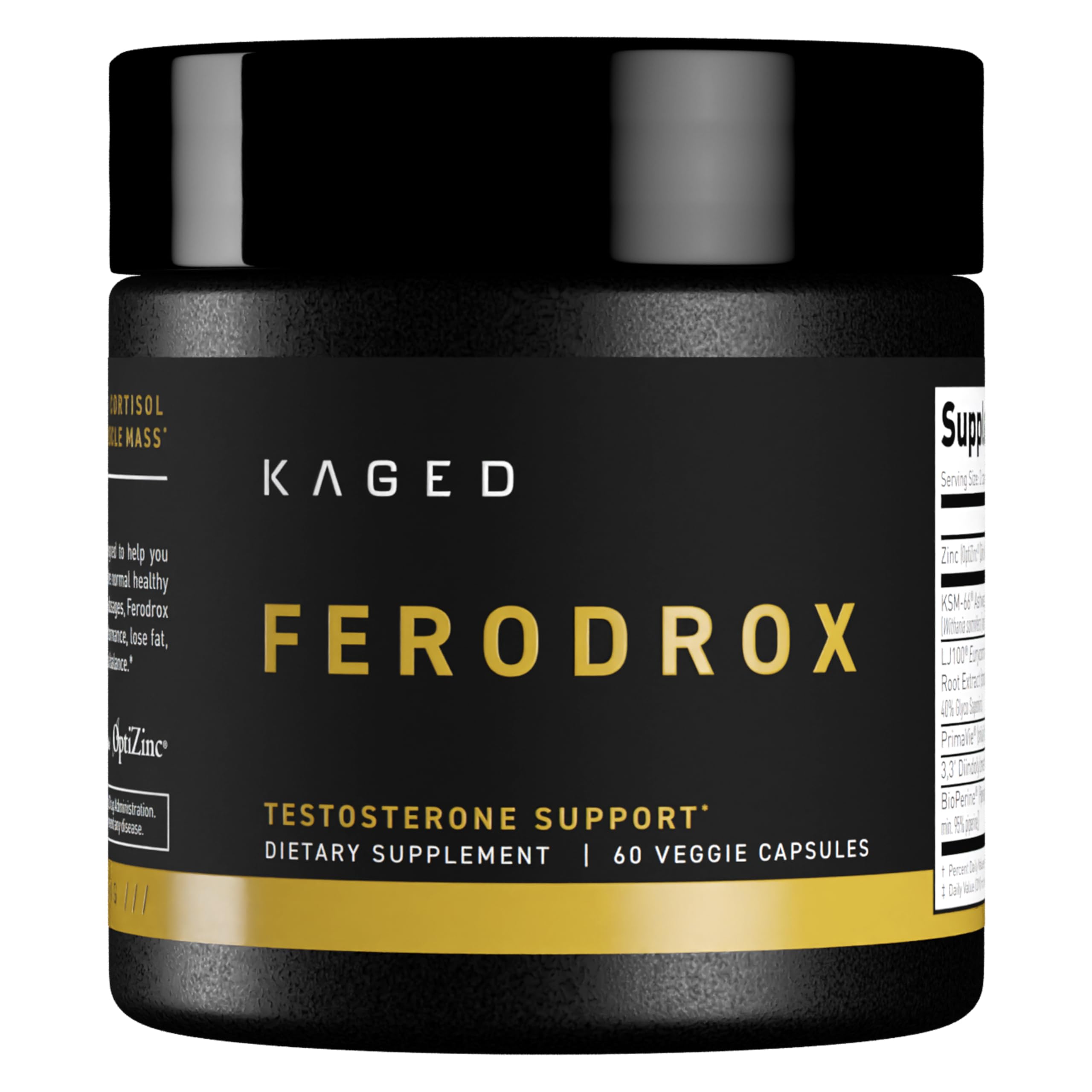 Foto 2 pulgar | Suplemento Kaged Testosterone Booster Ferodrox 60 Porciones - Venta Internacional.