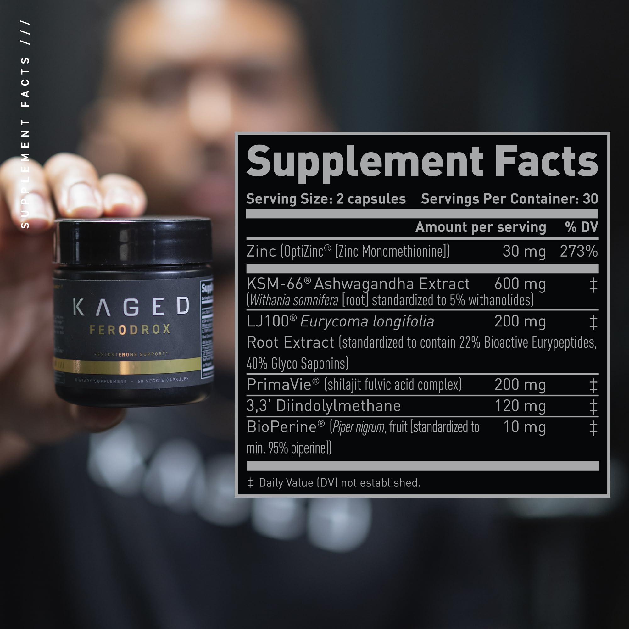 Foto 3 pulgar | Suplemento Kaged Testosterone Booster Ferodrox 60 Porciones - Venta Internacional.