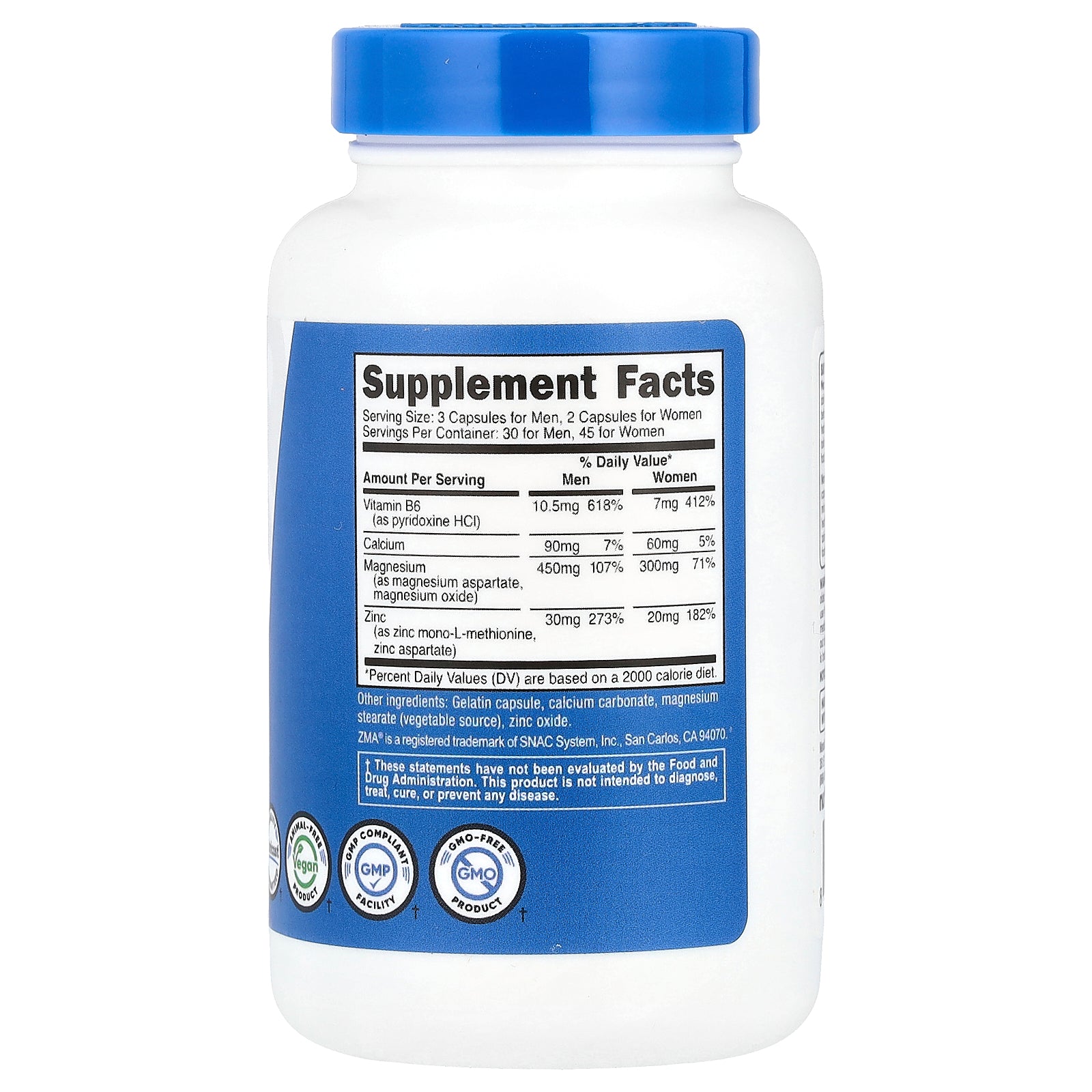 Foto 3 pulgar | Suplemento Nutricost Performance Zma 90 Cápsulas - Venta Internacional.