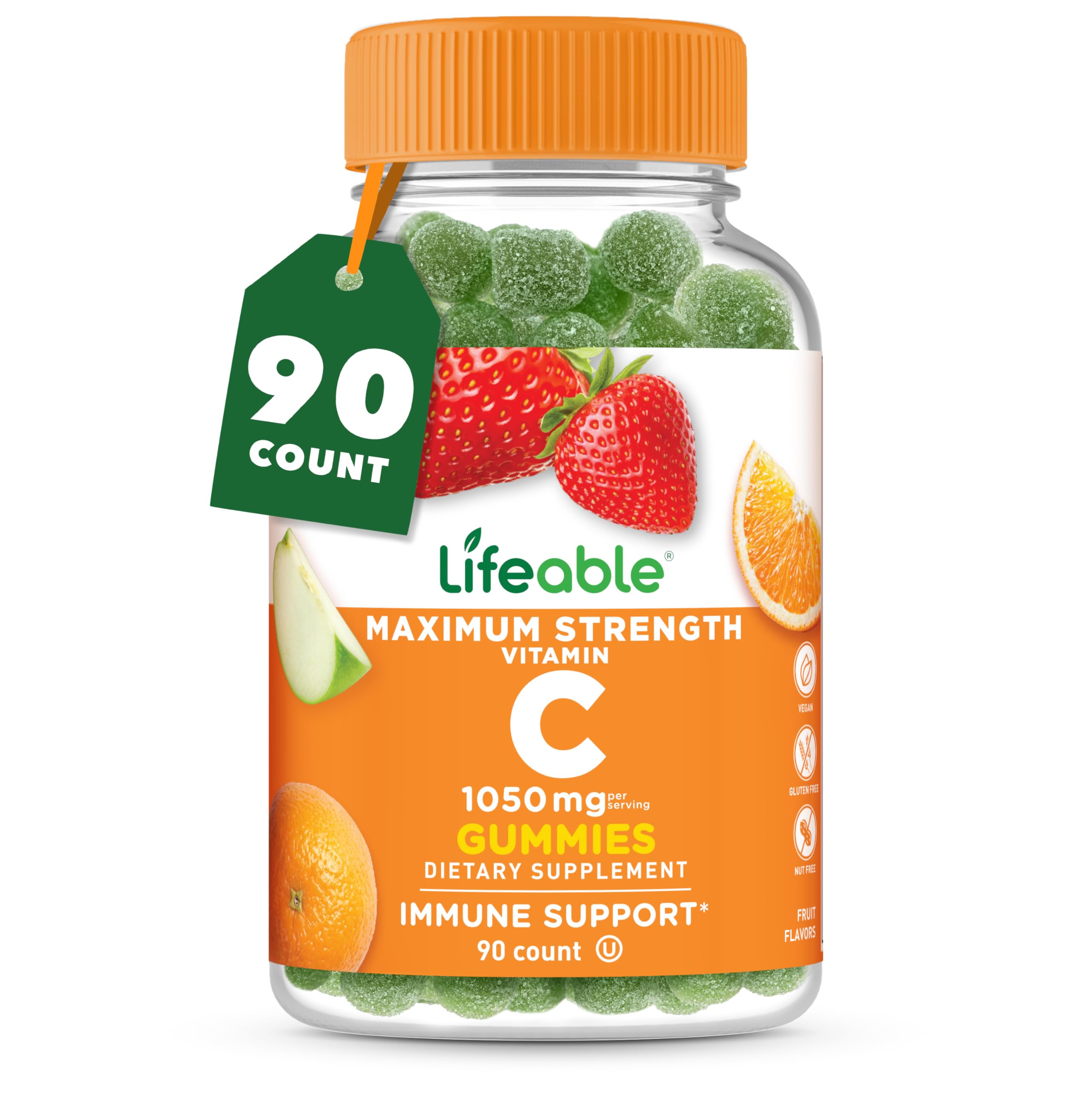 Foto 2 pulgar | Suplemento Gomoso De Vitamina C, 1050 Mg, Ayuda Al Sistema Inmunitario - Venta Internacional.